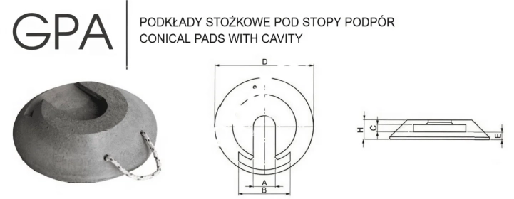 Podkład pod stopy podpór  żuraw, dźwig