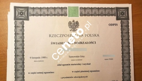 Gdzie kupić świadectwo Maturalne i dyplom uczelni.