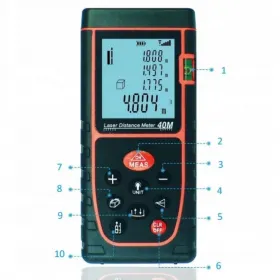 DALMIERZ LASEROWY MIERNIK ODLEGŁOŚCI CYFROWY HT-40