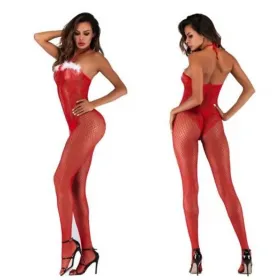 BIELIZNA DAMSKA KORONKOWA BODYSTOCKING KABARETKI