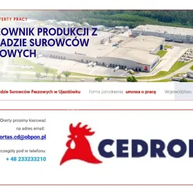 Pracownik produkcji z Zakładzie Surowców Paszowych